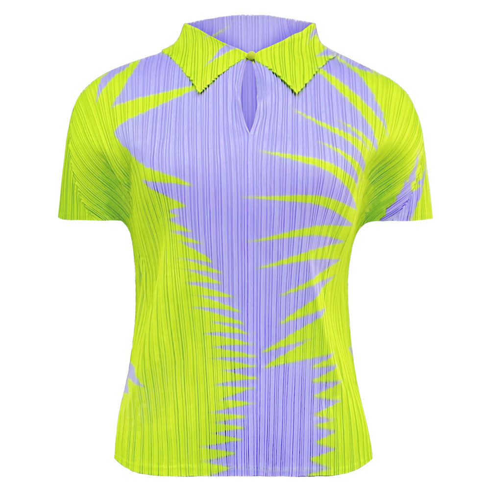 WezelBezel Pleated Split Skirt Set