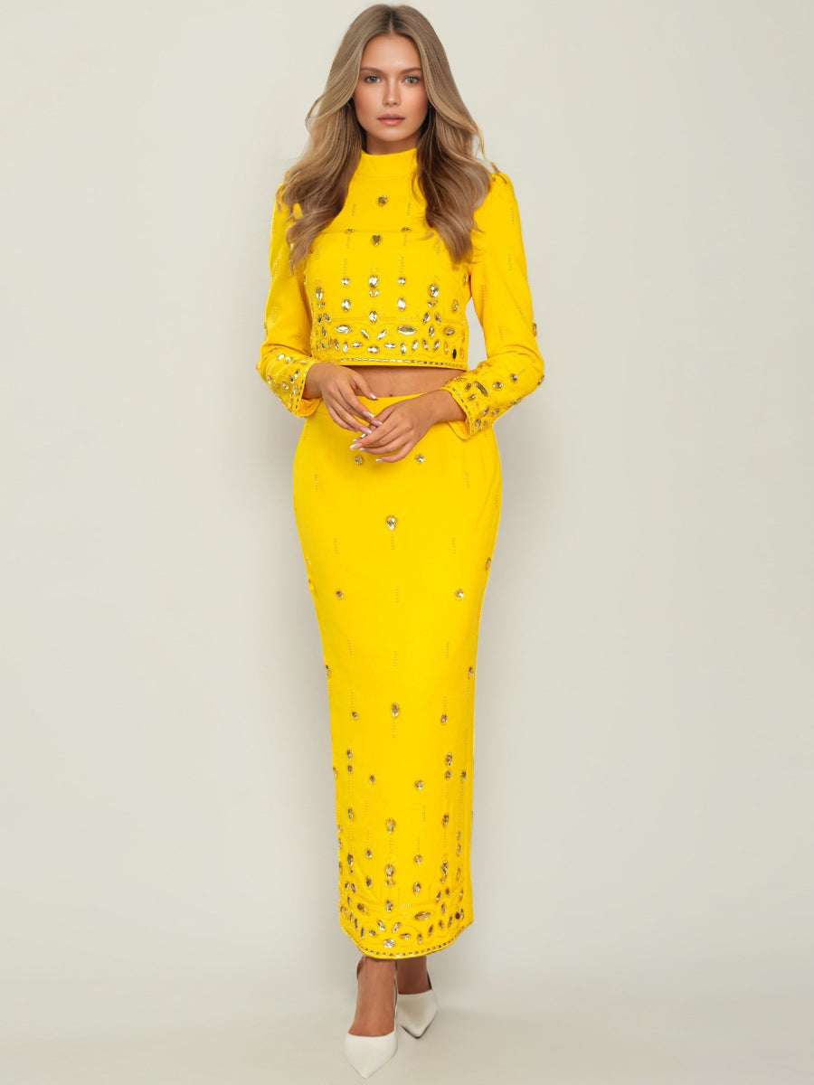 WezelBezel Skirt Set - Designer Long Dress Style