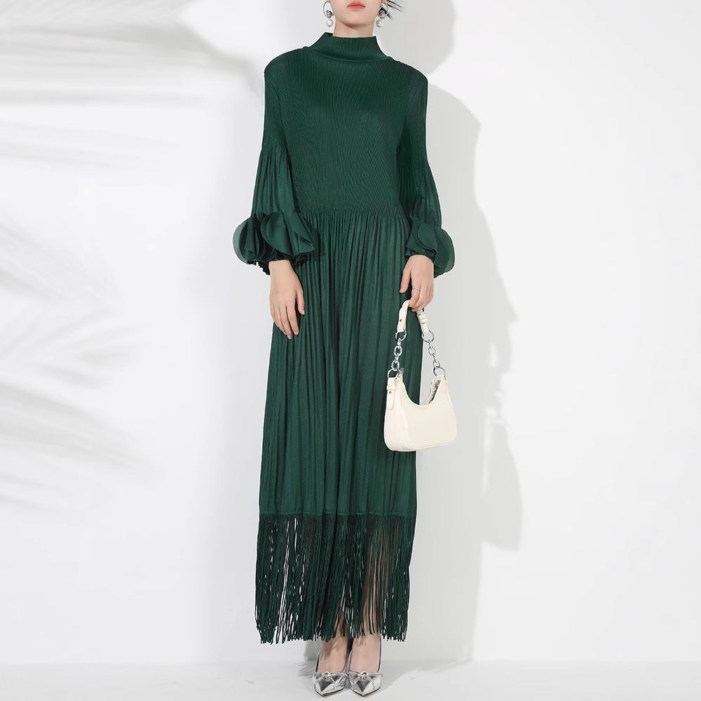 WezelBezel Tassel and Lotus Leaf Dress - Design Style