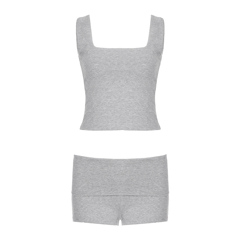 WezelBezel U-Neck Cropped Lounge Set