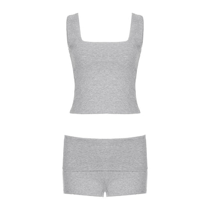 WezelBezel U-Neck Cropped Lounge Set