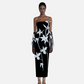 WezelBezel Strapless 3D Floral Dress