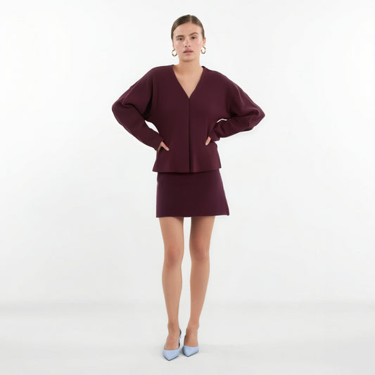 WezelBezel Cardigans and Skirt Set - Fashion Style