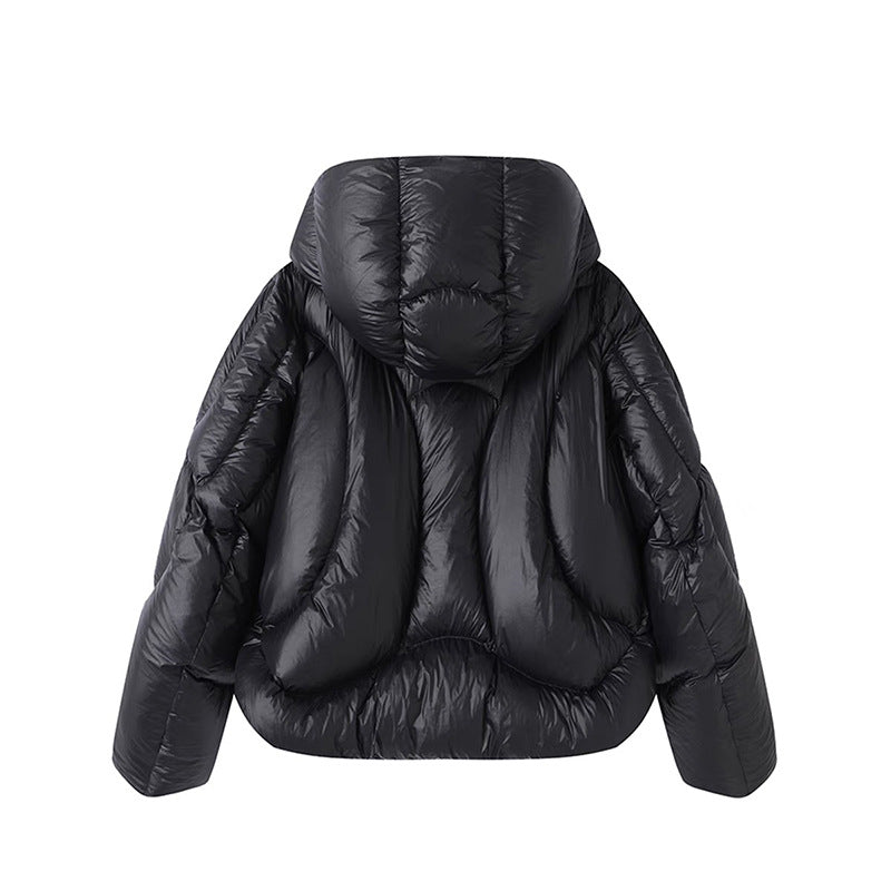 WezelBezel Short Hooded Jacket - Cape Style