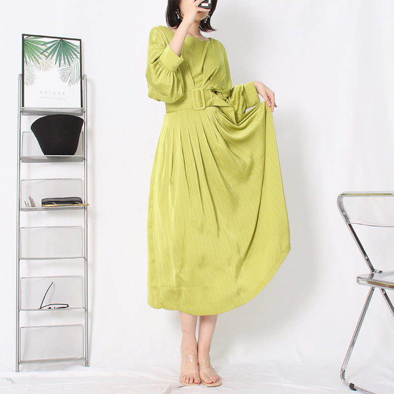 WezelBezel Satin Skirt - Lantern Sleeve Style