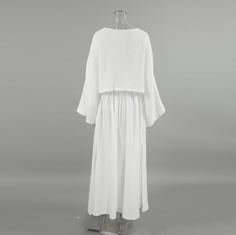 WezelBezel Slit Blazer Skirt Set