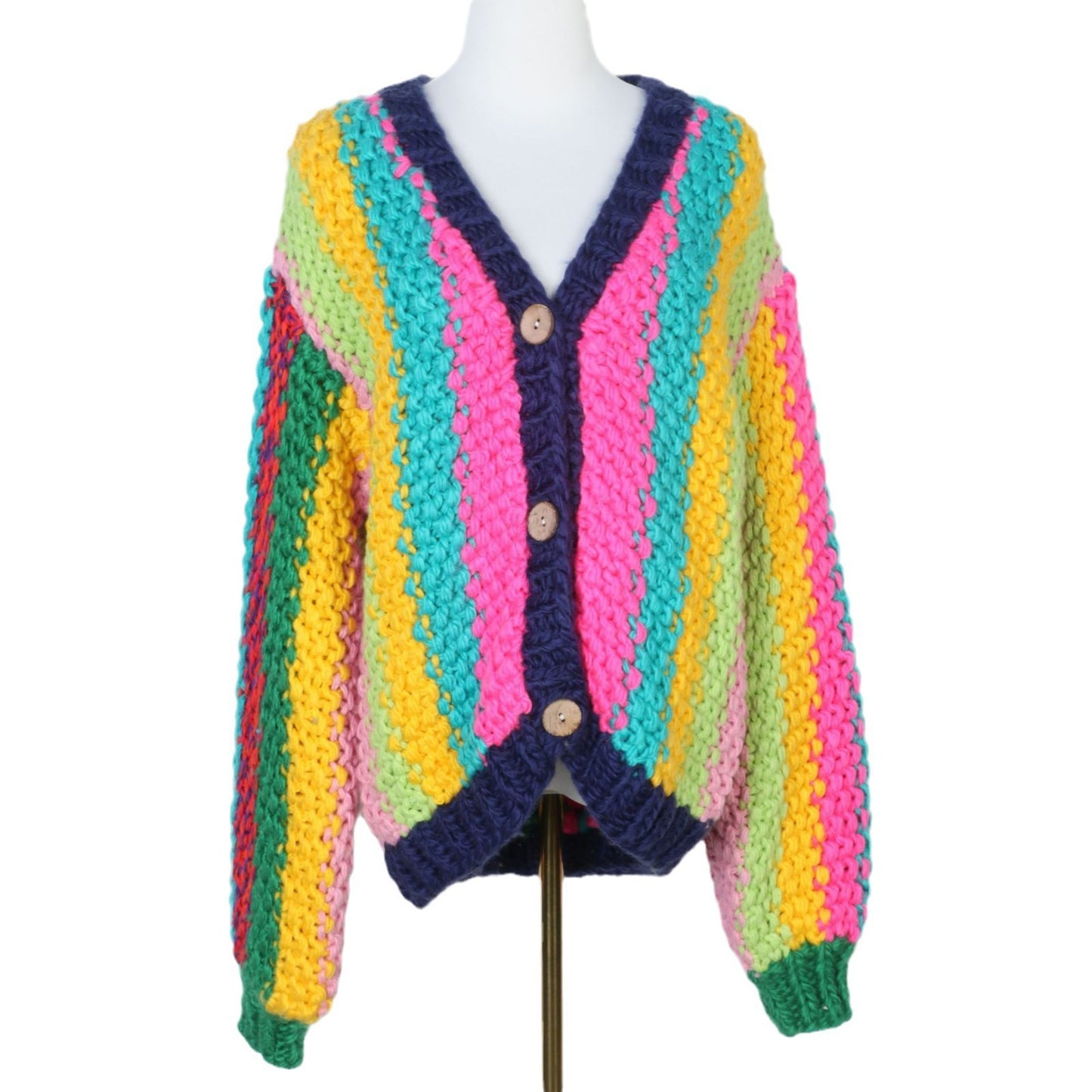 WezelBezel Rainbow Knit Cardigan