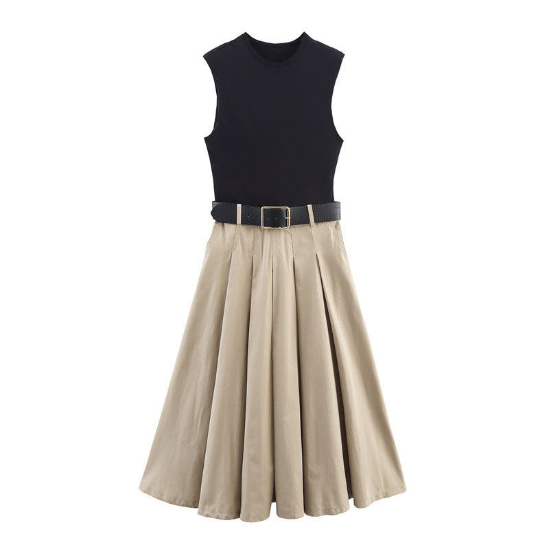 WezelBezel Spaghetti Strap Patch Dress