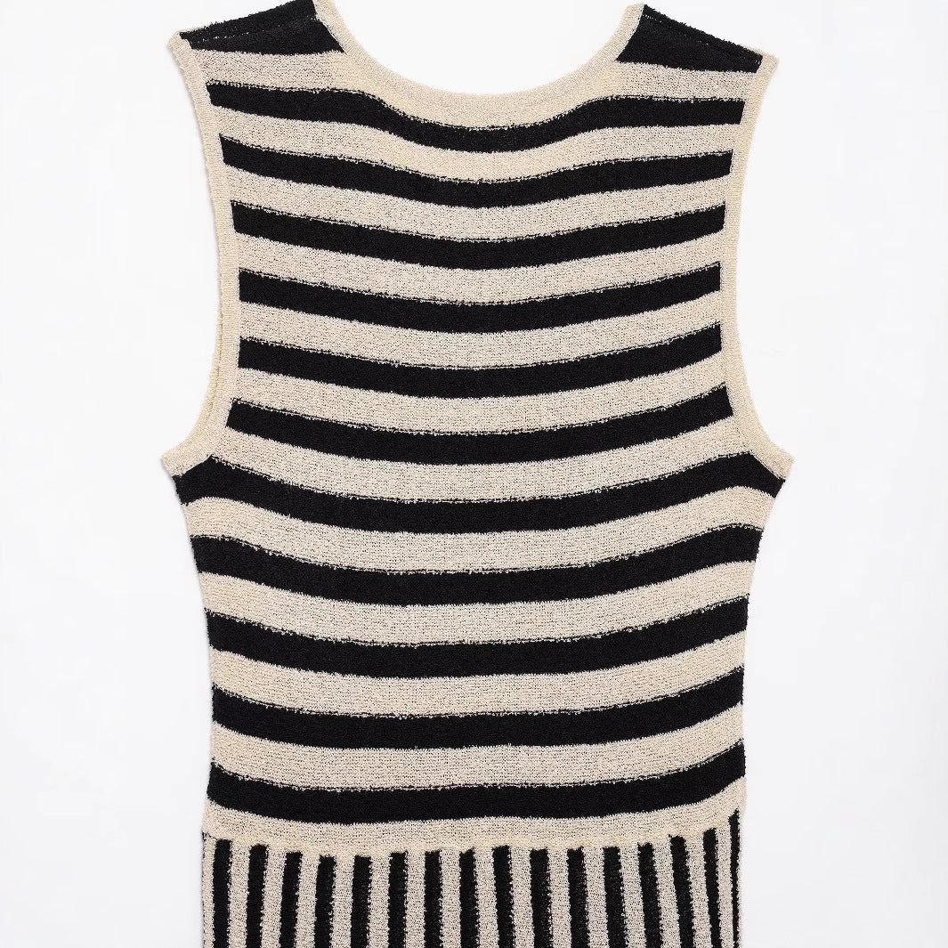 WezelBezel Striped Summer Midi Dress