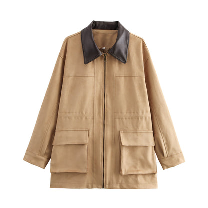 WezelBezel Suede Pocket Coat