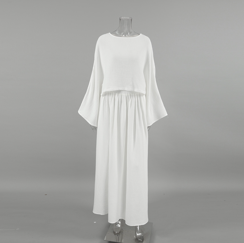 WezelBezel Slit Blazer Skirt Set