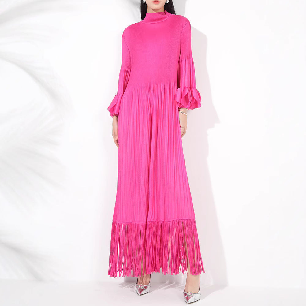 WezelBezel Tassel and Lotus Leaf Dress - Design Style