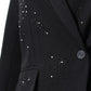 WezelBezel Rhinestone Suit Jacket - Irregular Style