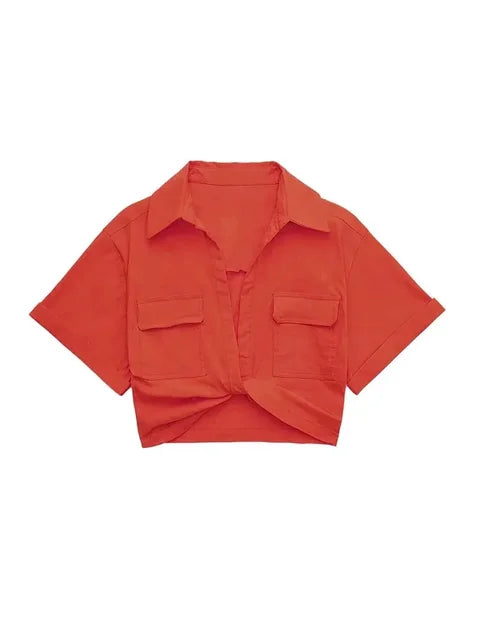 WezelBezel Elastic Linen Shirt - Vintage Style