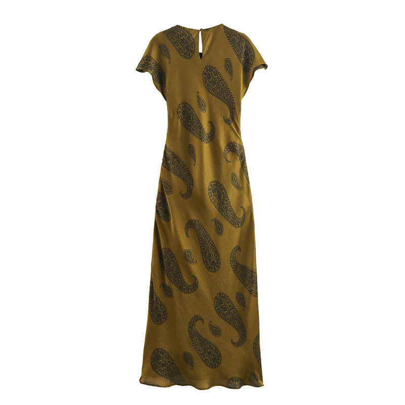 WezelBezel Retro Long Skirt - Niche Print Style