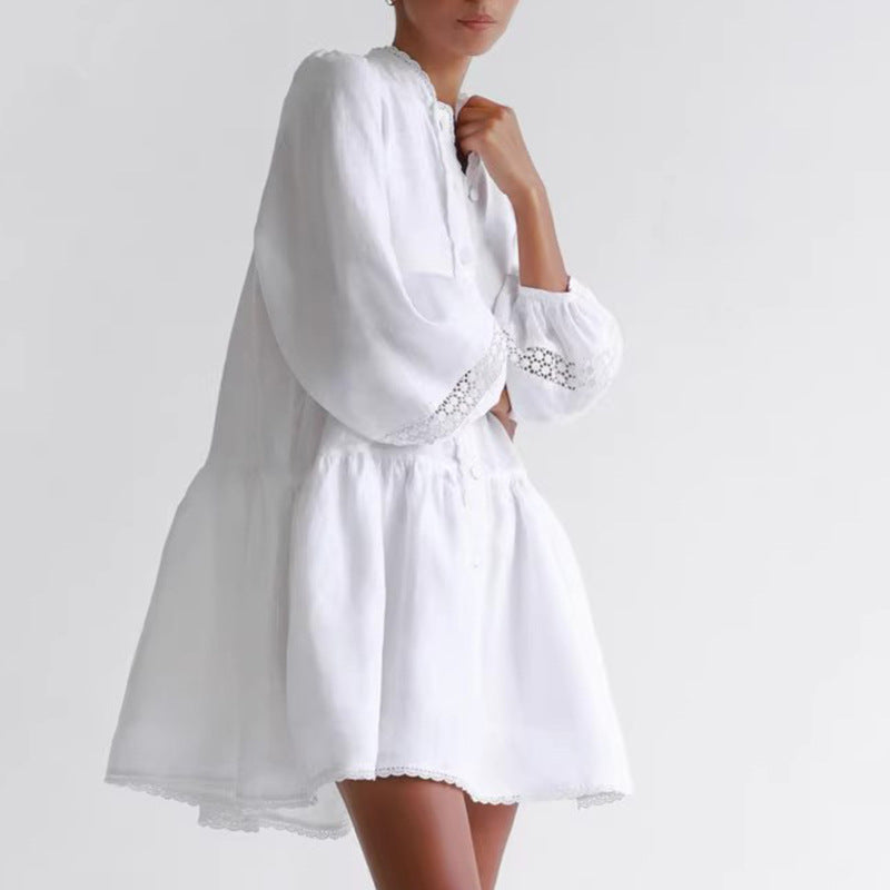 WezelBezel Short Dress - Embroidered Style