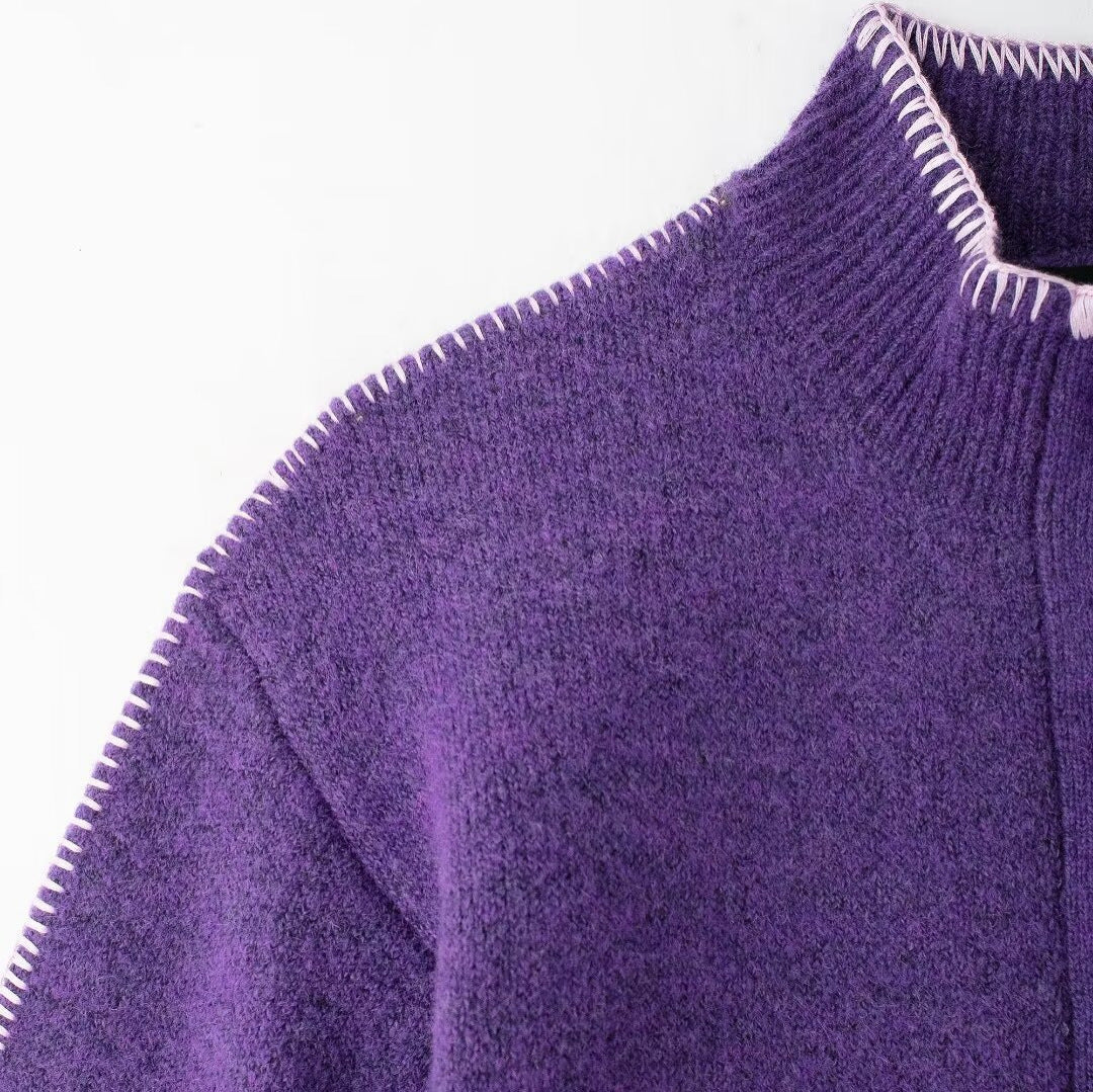 WezelBezel High Neck Jacket - Versatile Knitted Style