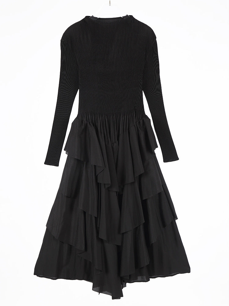 WezelBezel Ruffled Pullover Knit Dress