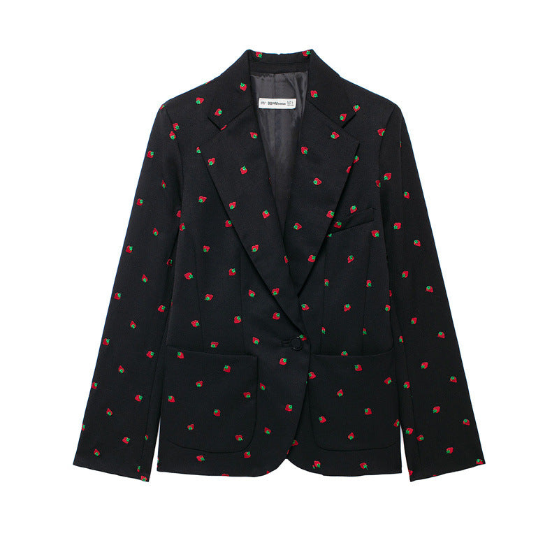 WezelBezel Strawberry Pattern Set - Casual Style