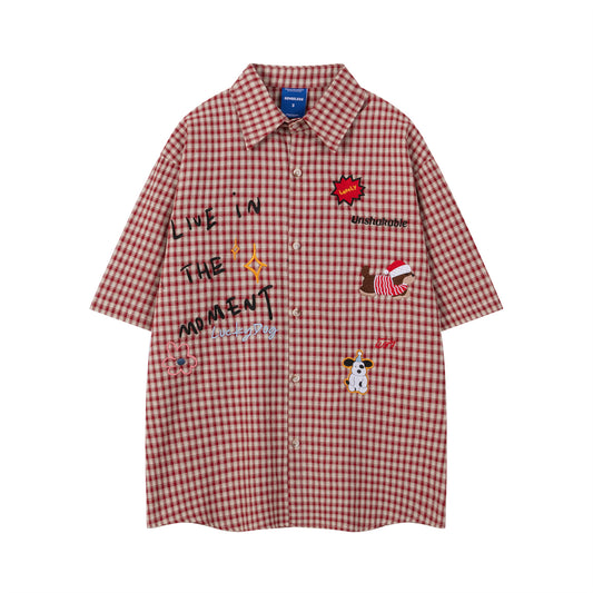 WezelBezel Retro Plaid Dog Shirt