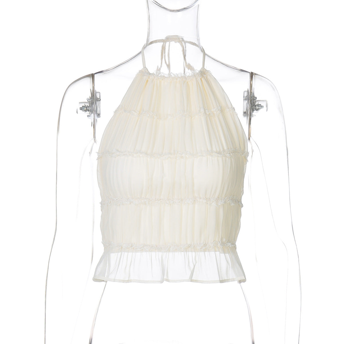 WezelBezel Backless Tie Crop Top