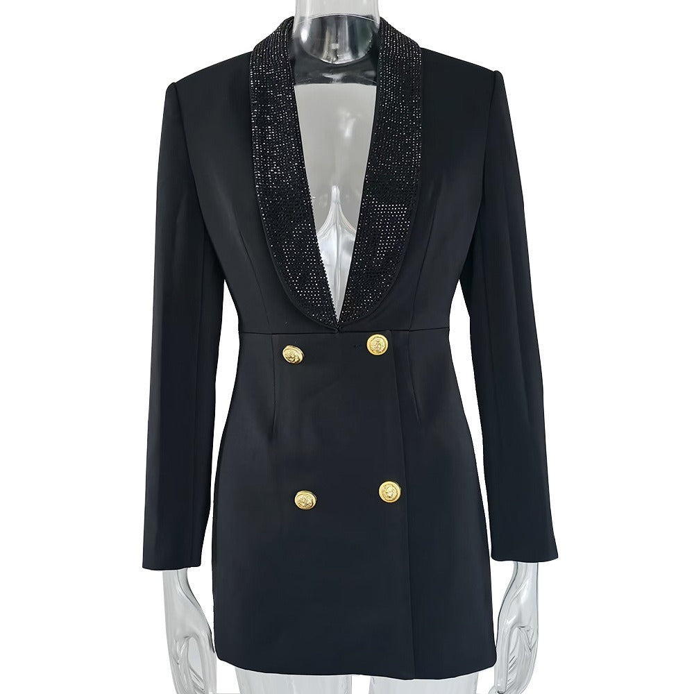 WezelBezel Diamond Suit Skirt - Long Sleeved Style