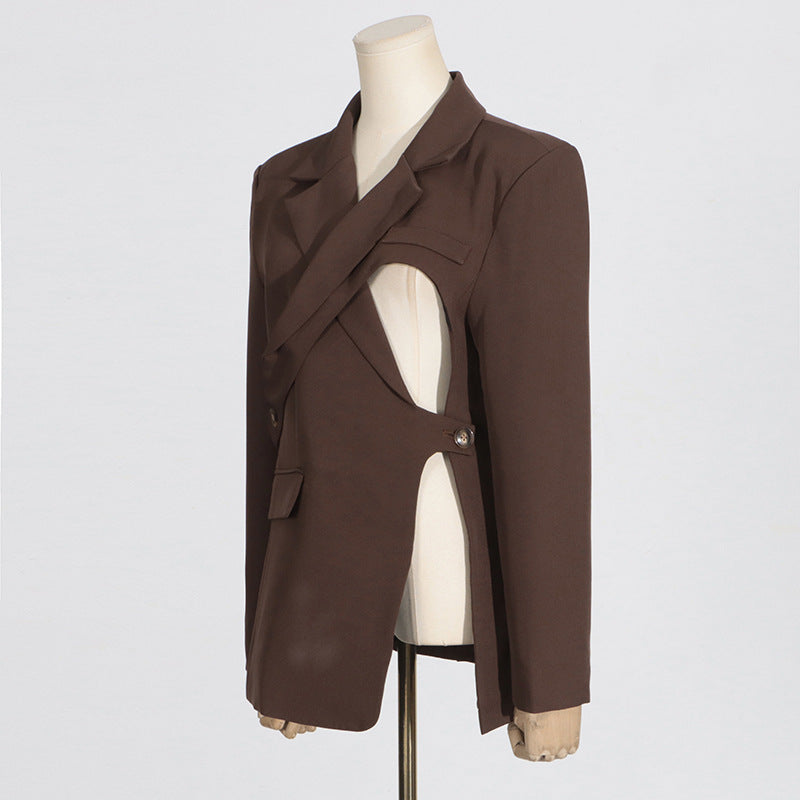 WezelBezel Waist Cinching Suit - Hollow Out Style