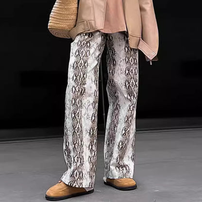 WezelBezel Retro High-Waist Wide Trousers