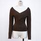WezelBezel Slim Fit Cropped Knit Top