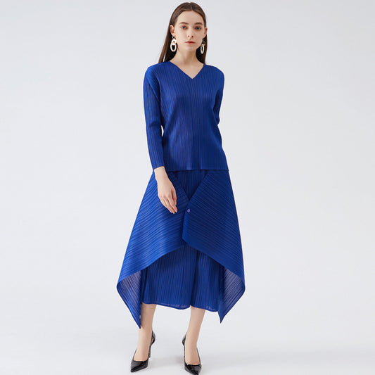 WezelBezel Long Sleeve Top - Loose Temperament