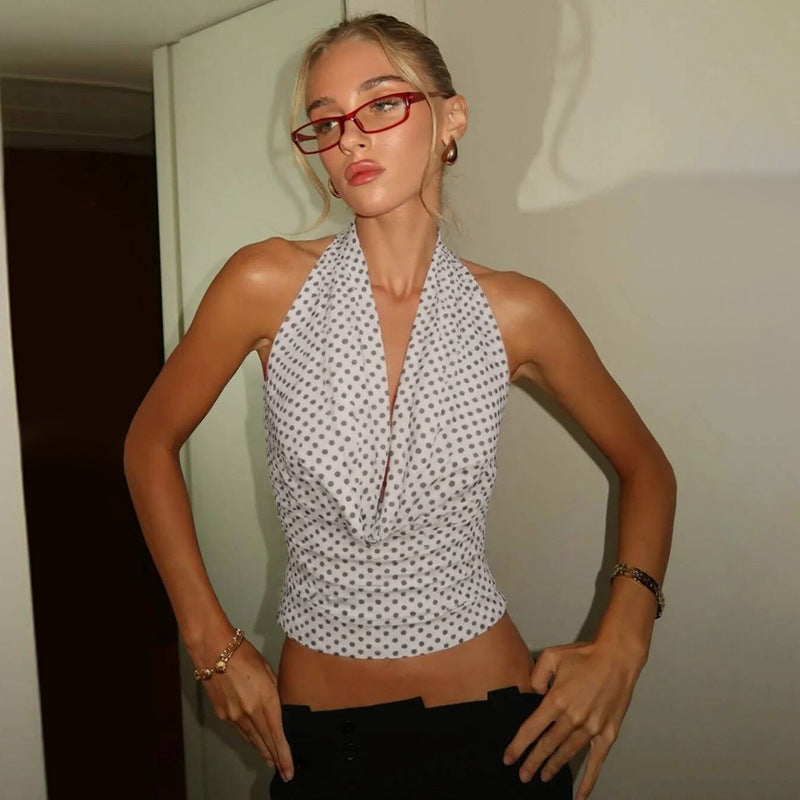 WezelBezel Backless Polka Dot Dress