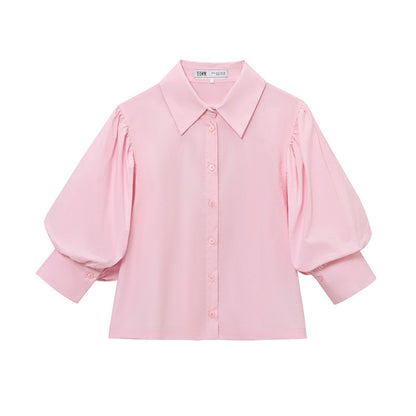WezelBezel Poplin Button Blouse