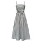 WezelBezel Striped Pleated Camisole Dress