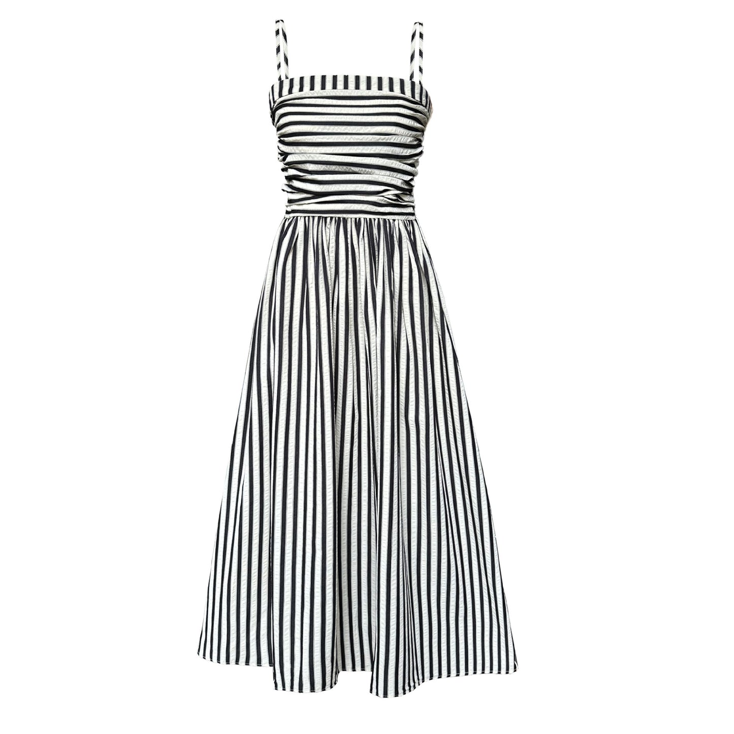 WezelBezel Striped Pleated Camisole Dress