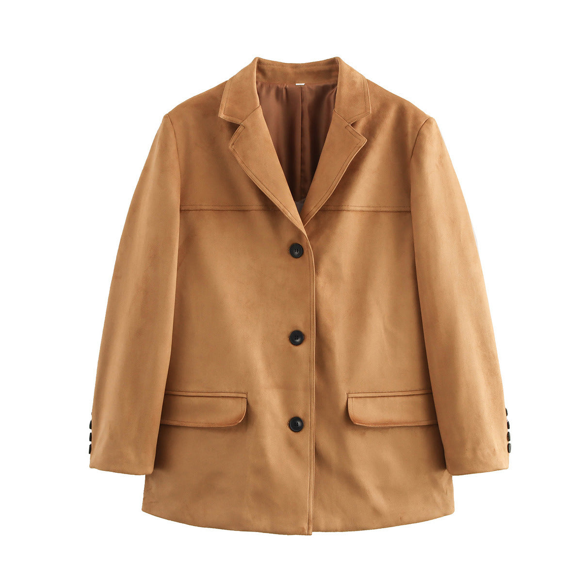 WezelBezel Suede Suit Jacket - Two-Color Style