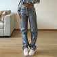 WezelBezel Spray-Painted Straight-Leg Jeans – Edgy Fashion for the Season