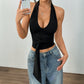 WezelBezel Backless Crop Tee