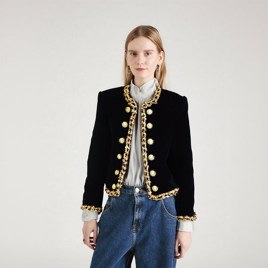 WezelBezel Sequin Chain Jacket - Short Style