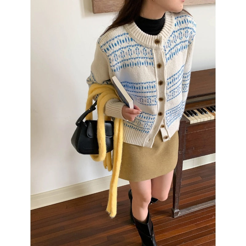 WezelBezel Vintage Knit Long Cardigan