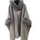 WezelBezel Woolen Coat - Hooded Shawl Cape