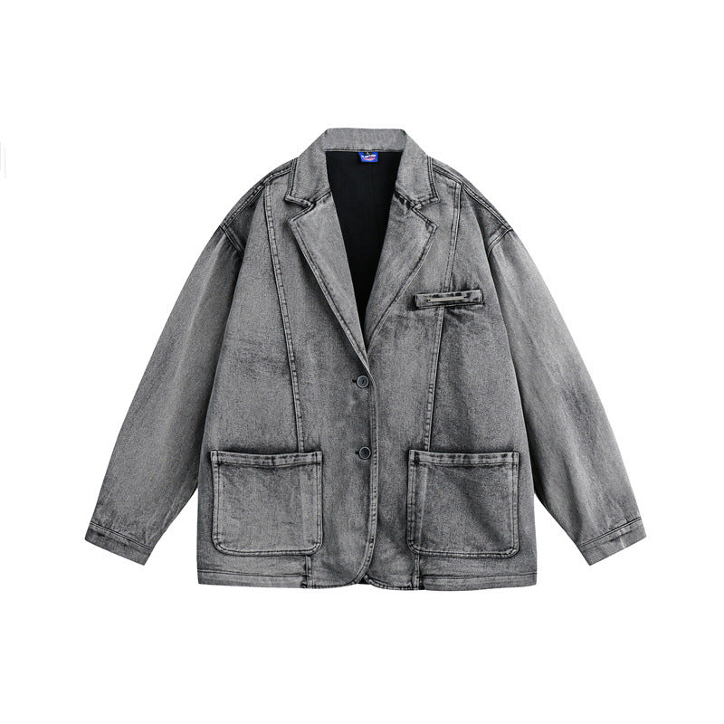 WezelBezel Loose Denim Jacket - Trendy Couple Style