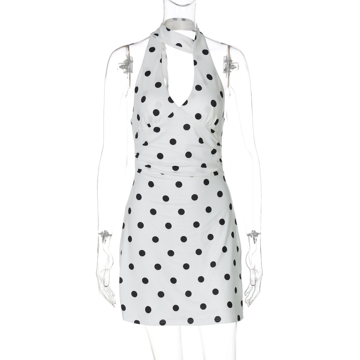 WezelBezel Polka Dot Off-Shoulder Dress