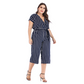 WezelBezel Belted Wrap Jumpsuit