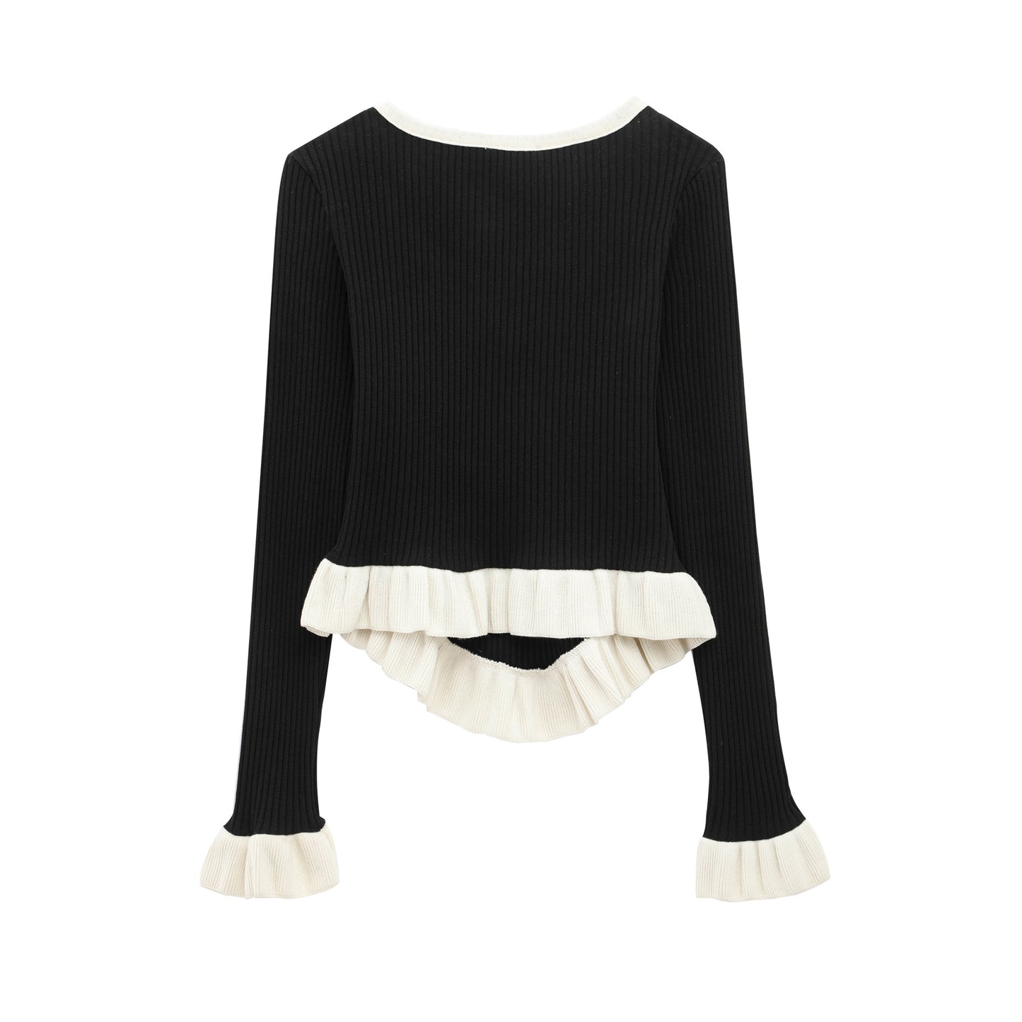 WezelBezel V-Neck Striped Knit Sweater